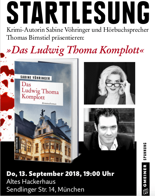 Startlesung Das Ludwig Thoma Komplott, Sabine Voehringer, Thomas Birnstiel Hackerhaus